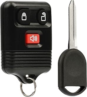 Car Key Fob Keyless Entry Remote fits Ford, Lincoln, Mercury, Mazda with Ignition Key (CWTWB1U331 GQ43VT11T CWTWB1U345 3-btn)