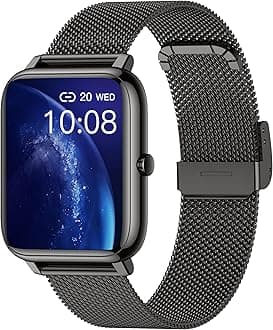 KALINCOSmart Watch, Fitness Tracker with Heart Rate Monitor, Blood Pressure, Blood Oxygen Tracking, 1.4 Inch Touch Screen Smartwatch Fitness Watch for Women Men Compatible with iOS Android