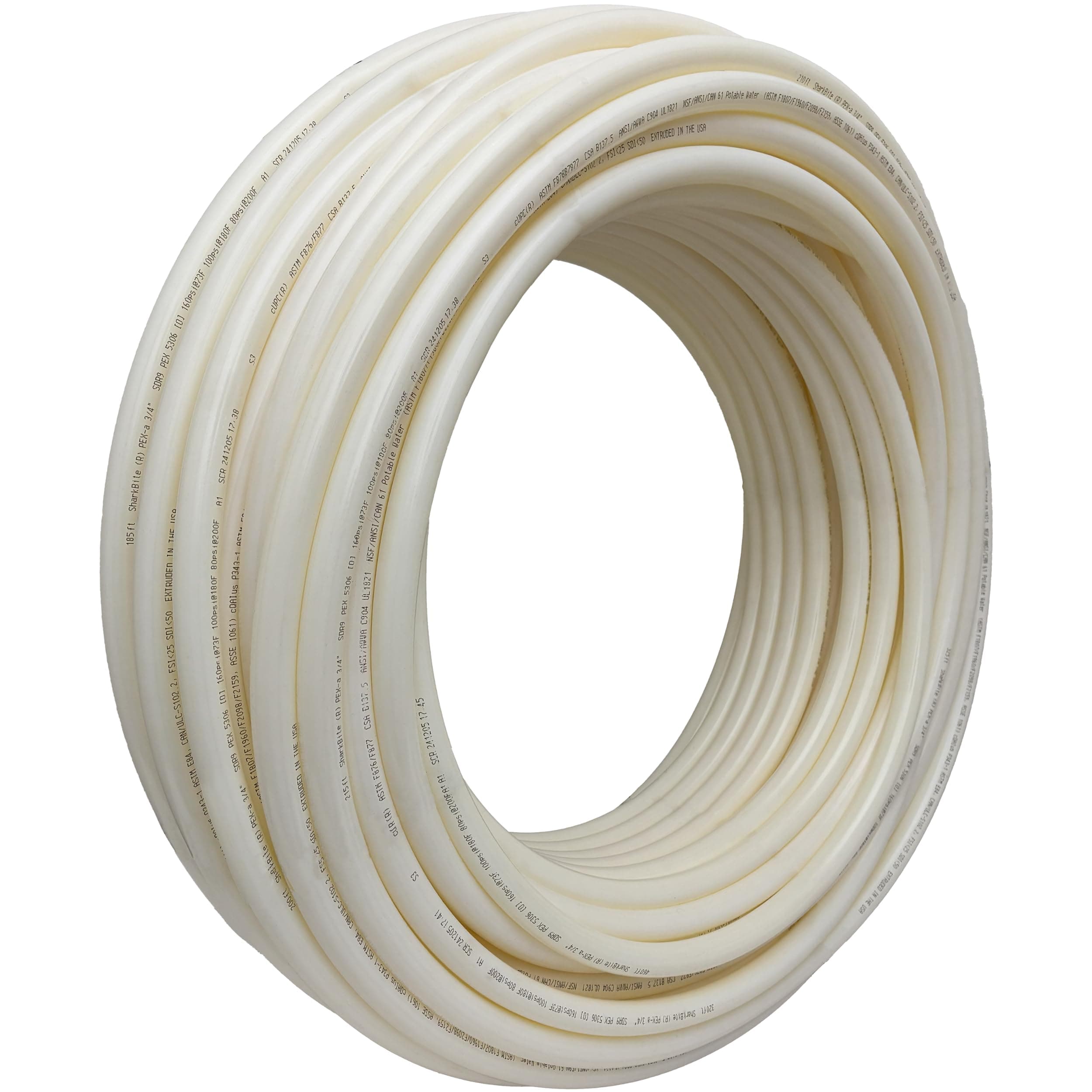 Sharkbite 1/2 Inch x 300 Feet White PEX-A, PEX Pipe Flexible Water Tubing for Plumbing, UA60W300