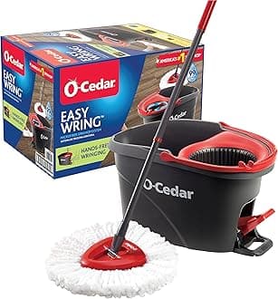 O-Cedar EasyWring Microfiber Spin Mop and Bucket Floor Cleaning System