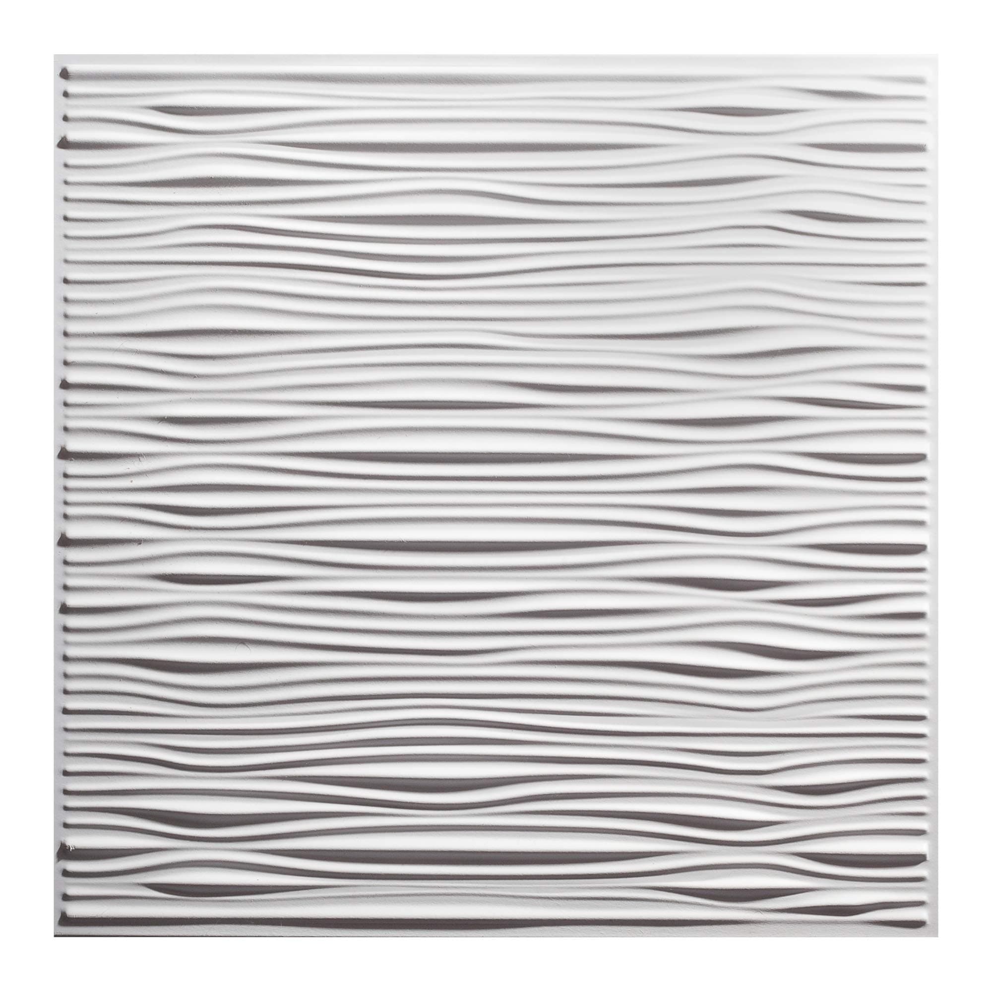 Genesis 2ft x 2ft White Drifts Ceiling Tiles - Easy Drop-In Installation – Waterproof, Washable and Fire-rated - High-Grade PVC to Prevent Breakage (One Tile)