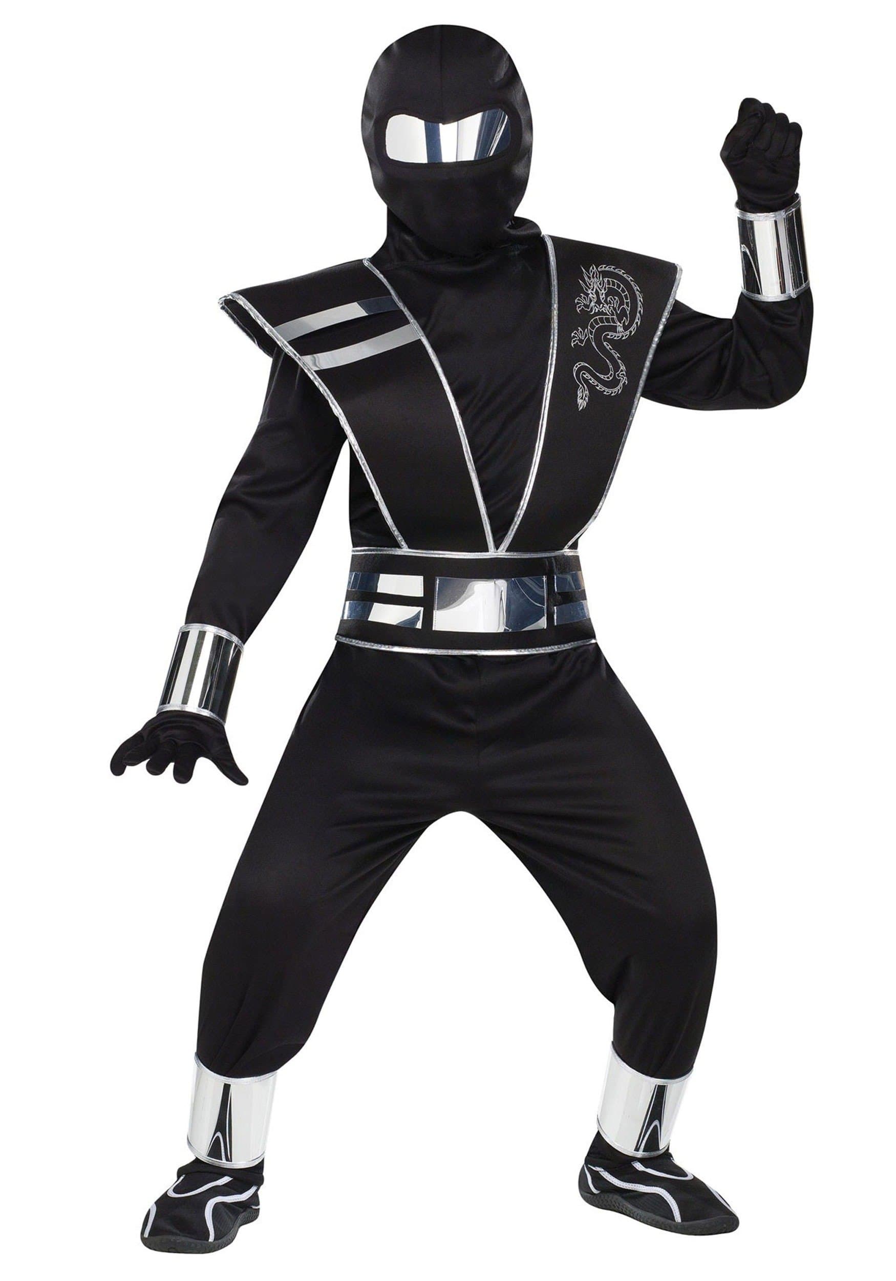 Silver Mirror Ninja Costume for Kids