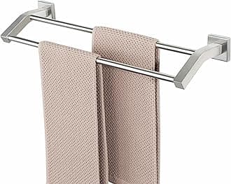 Alise Bath Double Towel Bars Towel Racks for Bathroom,Wall Mount Towel Holder Heavy Duty SUS304 Stainless Steel Towel Hanger Towel Rail,Brushed Nickel,20 Inch