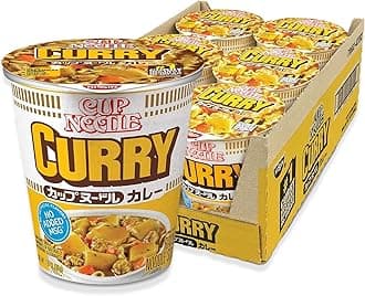 Nissin Cup Noodle Ramen Noodle Soup, Curry, 2.82 Ounce (Pack of 6)