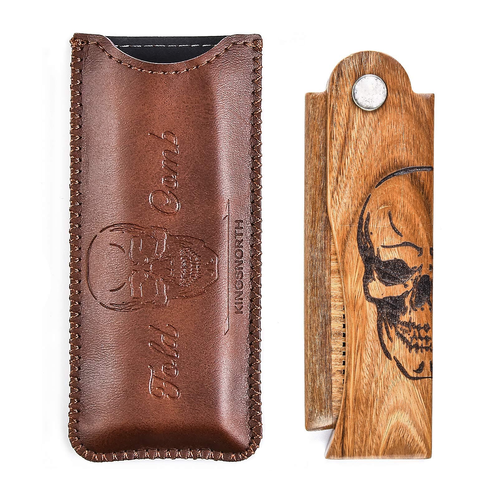 Folding Wooden Beard Comb