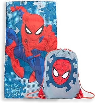 Jay Franco Marvel Spiderman Spidey Dots Slumber Sack - Cozy & Warm Kids Lightweight Slumber Bag/Sleeping Bag (Official Marvel Product)