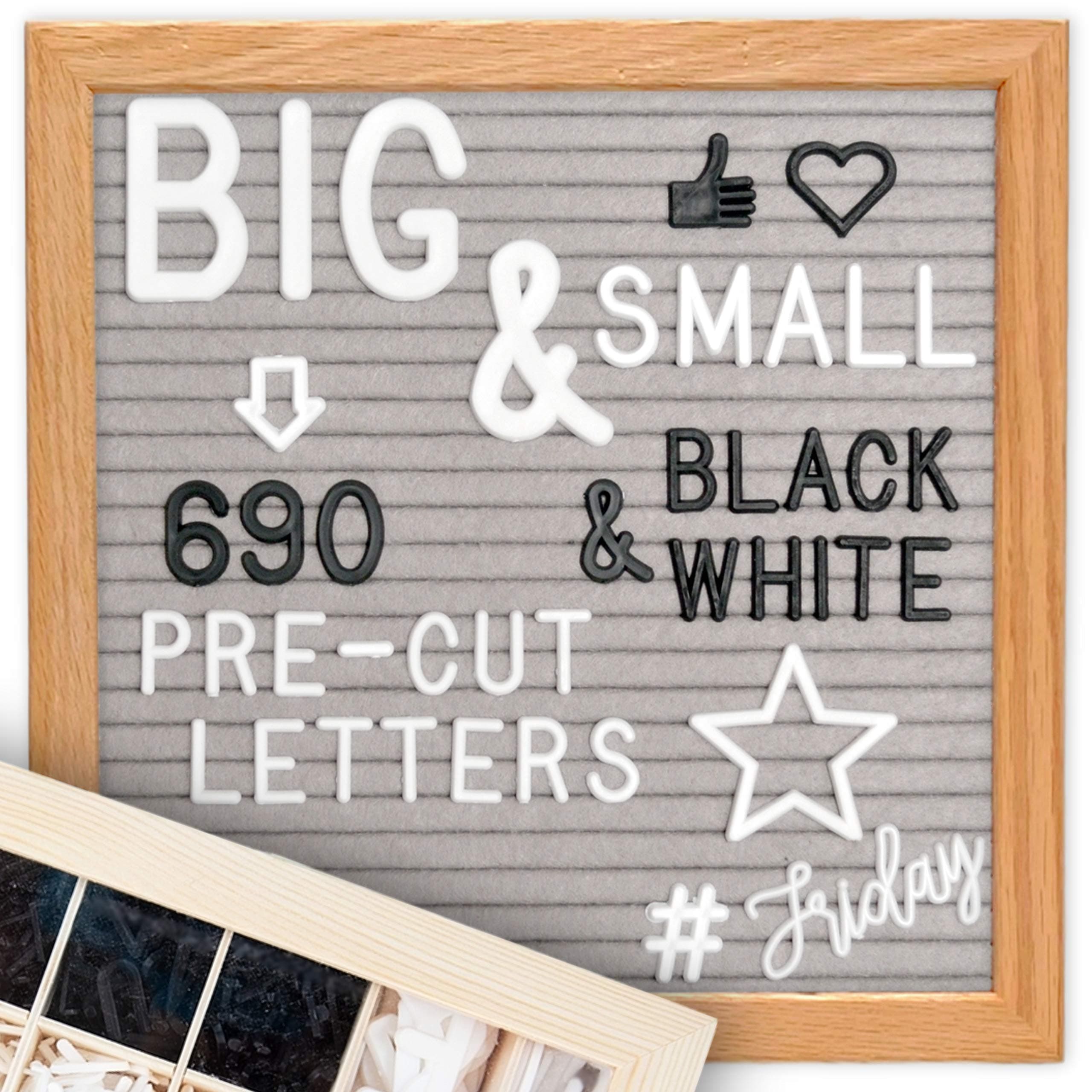 10x10 Grey Letter Board