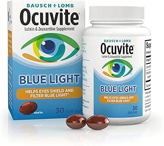 Ocuvite Bausch + Lomb Lutein 25mg Lutein & Zeaxanthin Supplement, 30 Softgels
