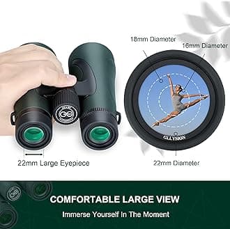 10X42 Professional HD Binoculars for Adults with Phone Adapter, High Power Binoculars with BaK4 prisms, Super Bright Lightweight & Waterproof Binoculars Perfect for Bird Watching, Hunting, Stargazing