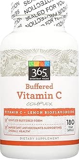 365 by Whole Foods Market, Buffered Vitamin C with Bioflavonoids 500mg, 180 Count