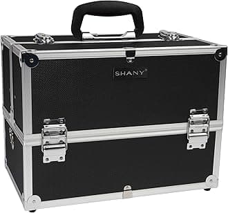 SHANY Essential Pro Makeup Train Case with Shoulder Strap and Locks