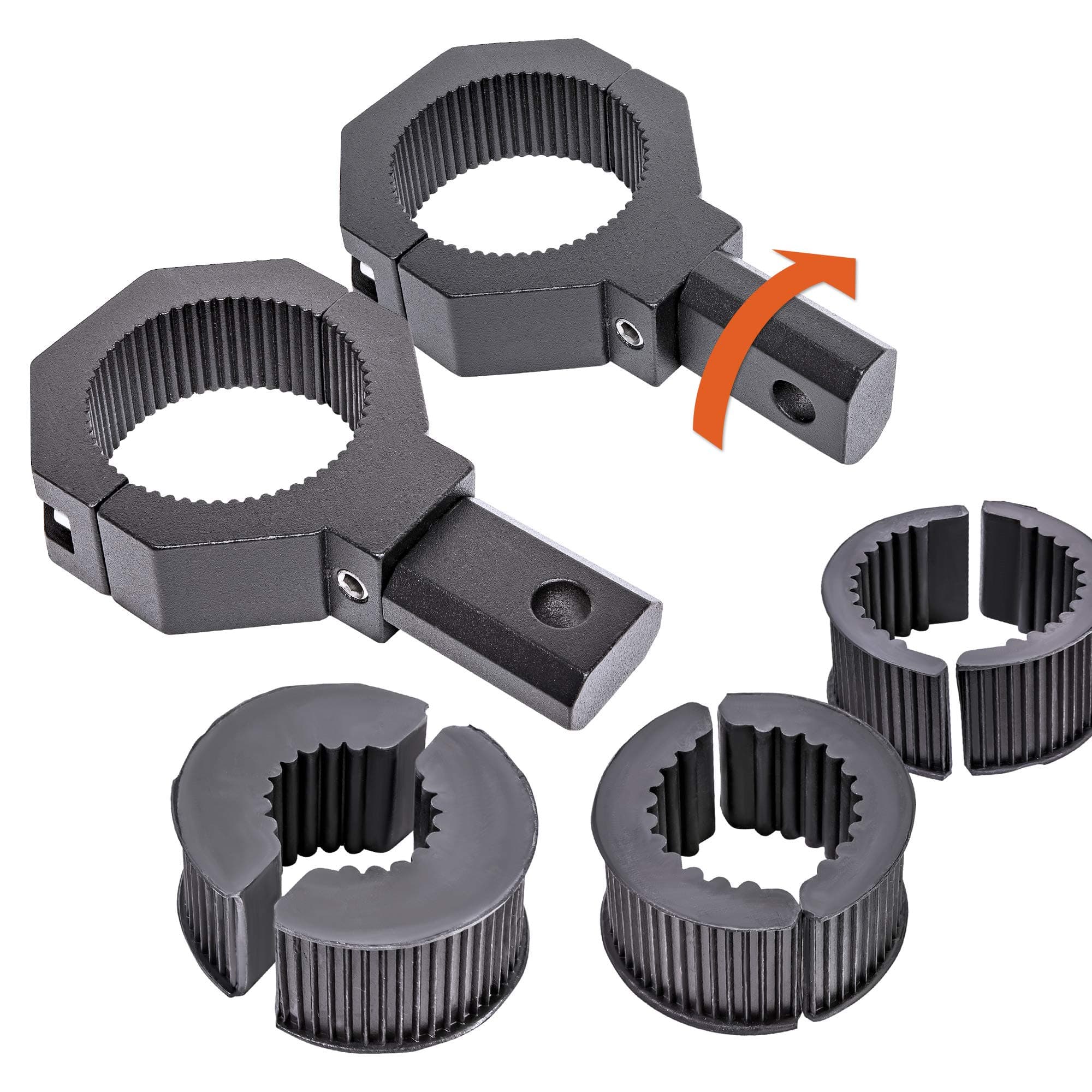 LAMPHUS Off-Road ATV UTV Light Bar Mounts Mounting Bracket Clamp Kits [1"/1.5"/1.75"/2" Inch] [360-Degree] [2 x Stud Size] Aluminium Unit Bull Roll Cage Clamps Mount