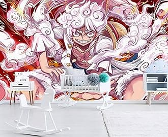 Custom Size Wall Murals，Pirate Anime AnimationWood Pop Rock Papty，Removable Peel and Stick Self-Adhesive Wall Murals Large Photo Wallpaper