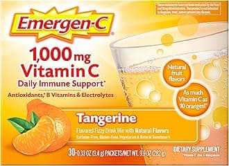 Emergen-C Caffeine Free Vitamin C 1000mg Powder Dietary Supplement (Tangerine Flavor) - 30 Count
