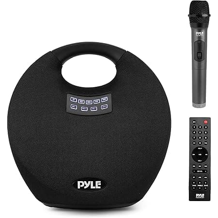 Pyle Mini IPX4 Waterproof Wireless Portable Bluetooth Speaker, with Built in Rechargeable Battery, Wireless Microphone, Clear Surround Sound, for Indoor and Outdoor Activities