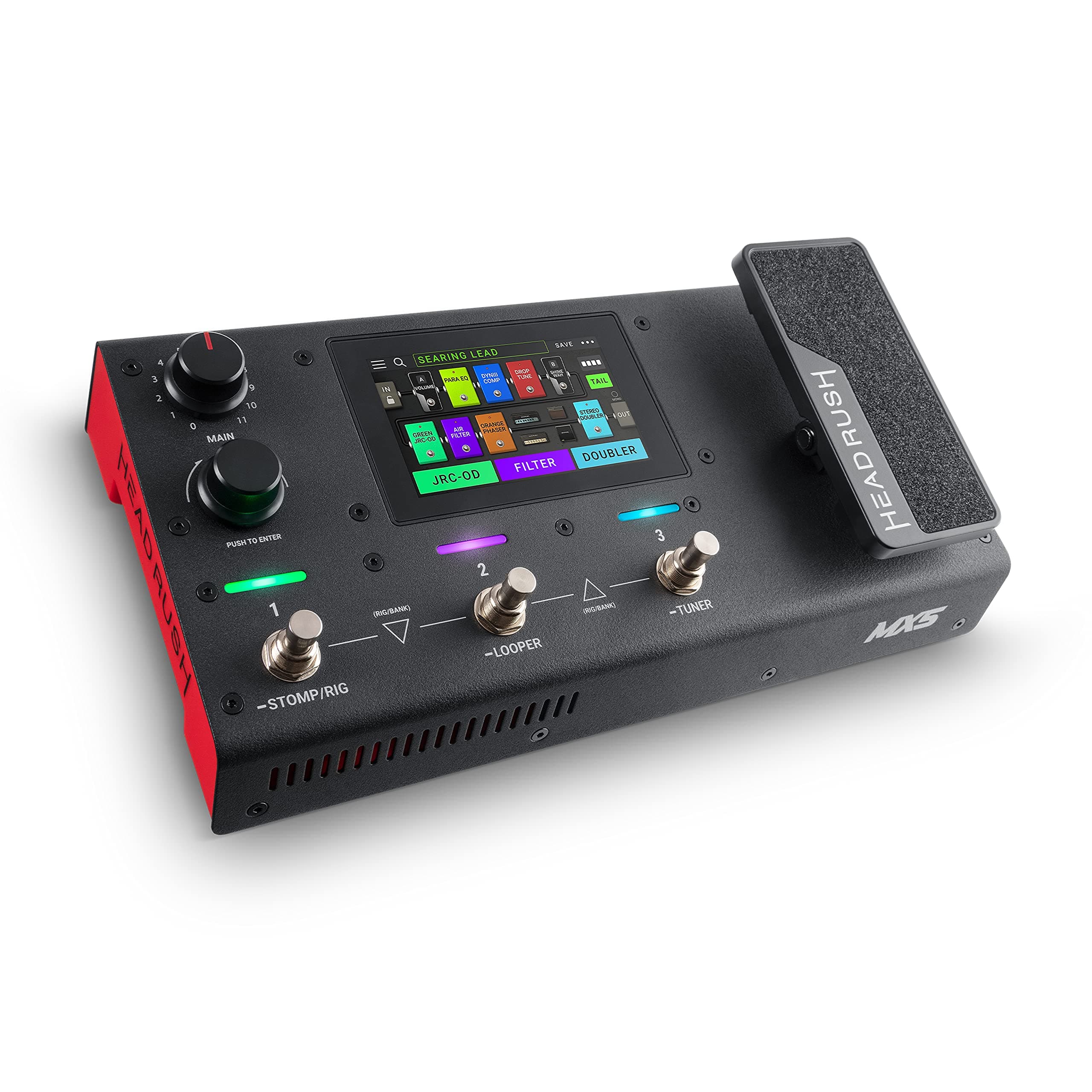 MX5 - Electric Guitar Multi Effects Pedal and Amp Modeling Processor with Touch Screen, Expression Pedal, Looper, and Audio Interface