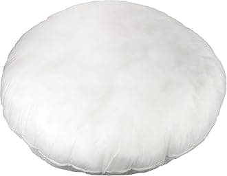 Foamily Round Throw Pillow Inserts, 24" Round Pillow Form & Circle Pillow Stuffer, Polyester Round Cushion Pillow & Lumbar Pillow Insert for Indoor Use, Made in USA
