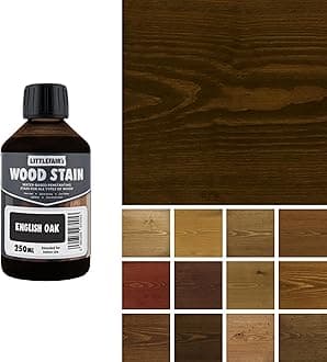 – Wood Stain Water-Based - (English Oak) – Non-Toxic, Eco-Friendly & Quick Drying - Easy-to-Apply, Concentrated Formula for All Wood Types – 250ml