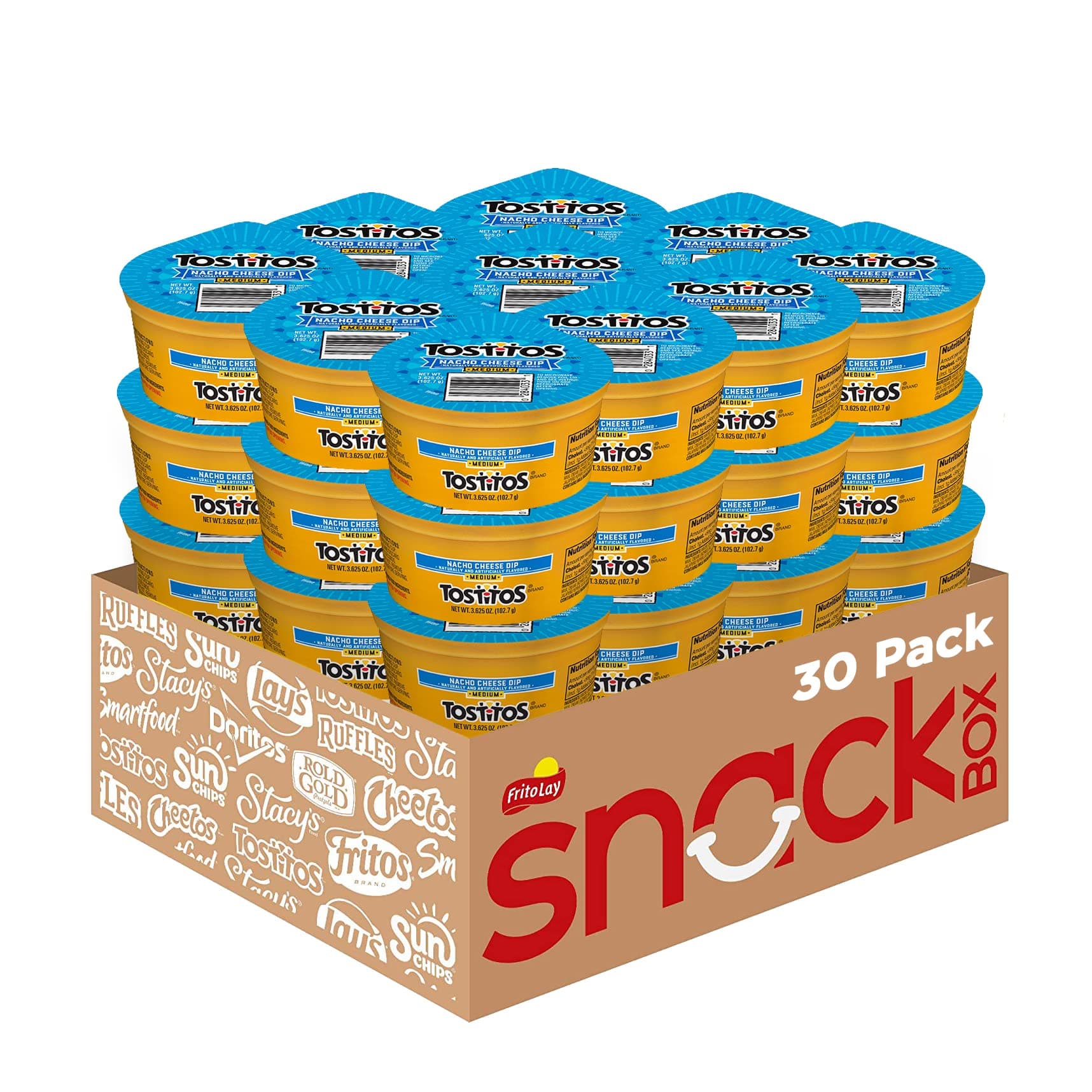 Dips, Queso To Go Nacho Cheese Dip, Medium, 3.625 oz Cups (30 Pack)