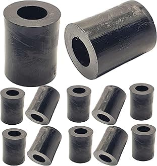 12pcs x M10 x 30mm Black Nylon Spacers and Standoff Washers for M3, M4, M5, M6, M8 Screws, Lengths 3mm to 30mm