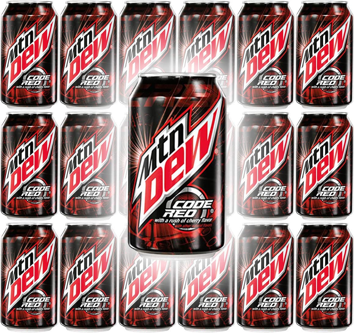Mountain Dew Code Red, 12oz Can (Pack of 18, Total of 216 Fl Oz)