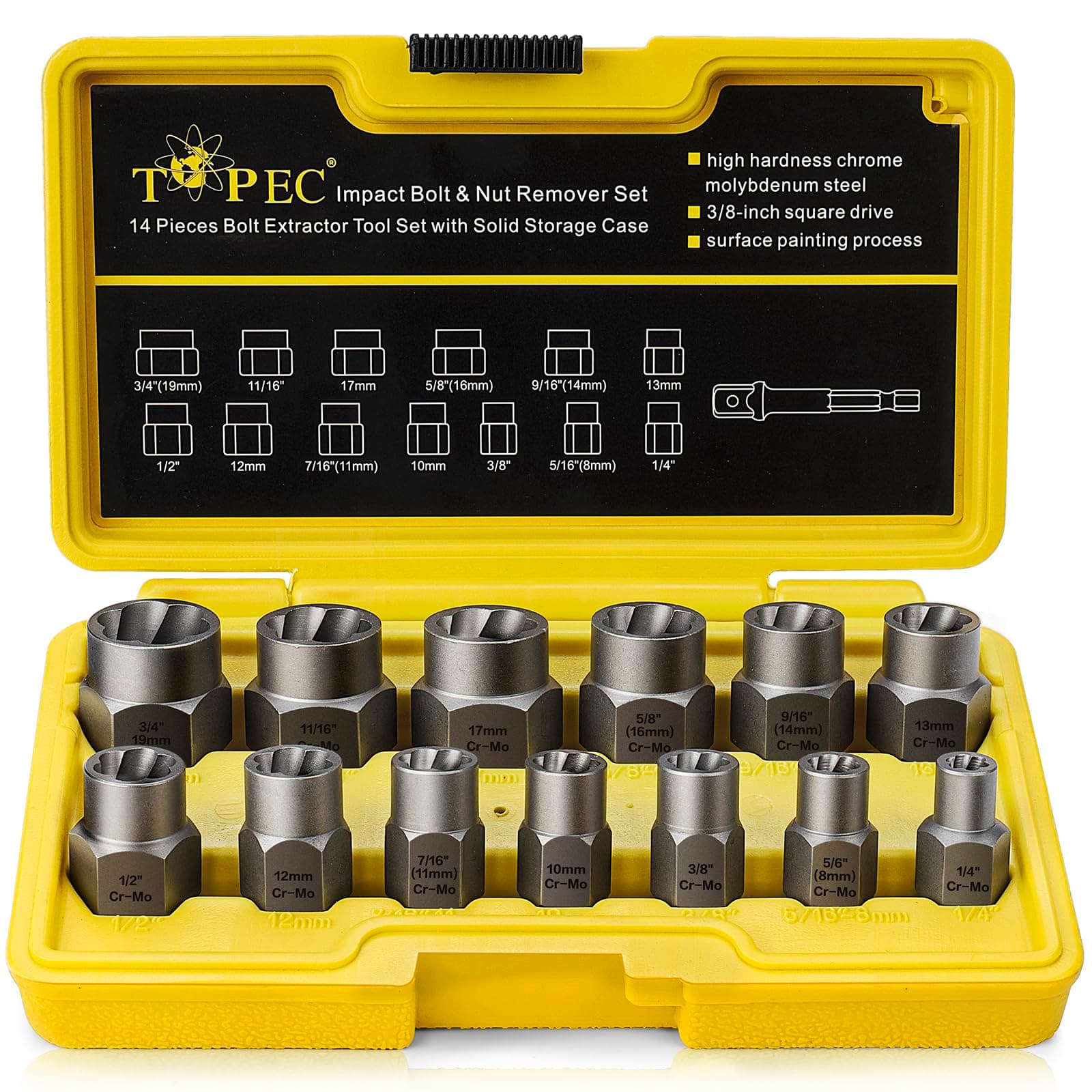 13 Pieces Nut Remover Set