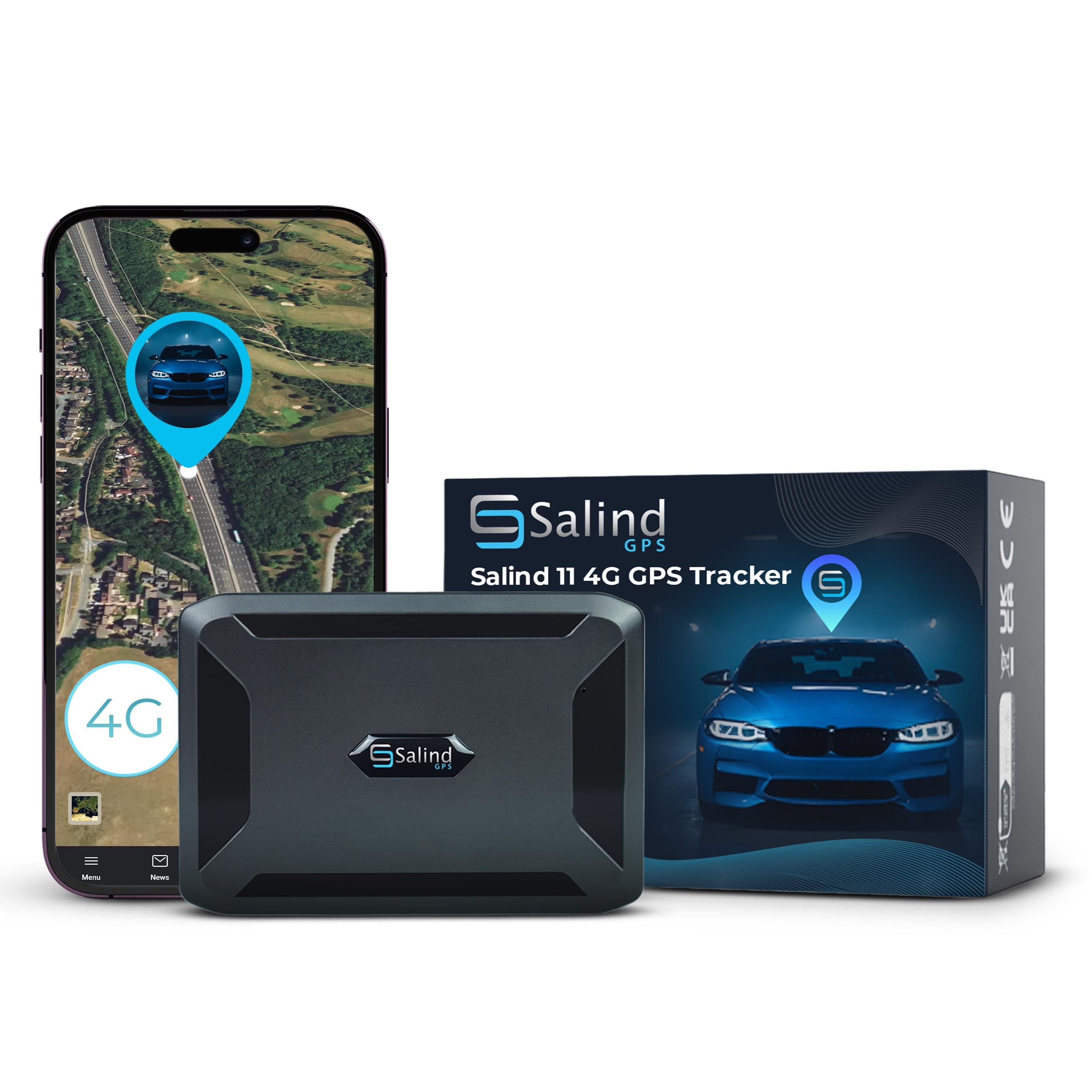 Tracker 11 (Model 4G) - GPS Tracker for Car, Motorcycle, Vehicles and Trucks with Magnet, Approximately 40 Days of Battery Life (up to 90 Days in Standby Mode)