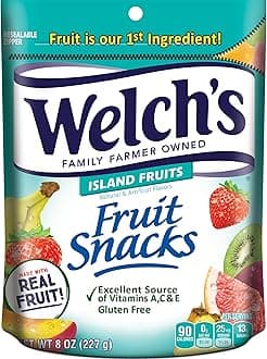 Welch's Fruit Snacks, Island Fruits, Perfect for Sharing Bulk Bag, 8 Ounce (Pack of 1)