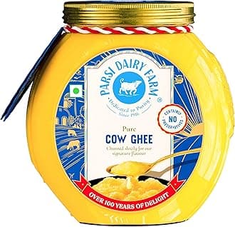 Parsi Dairy Farm's 100% Cow Ghee: Pure and Traditional Desi Ghee With No Preservatives & Vegetarian | 1 LTR