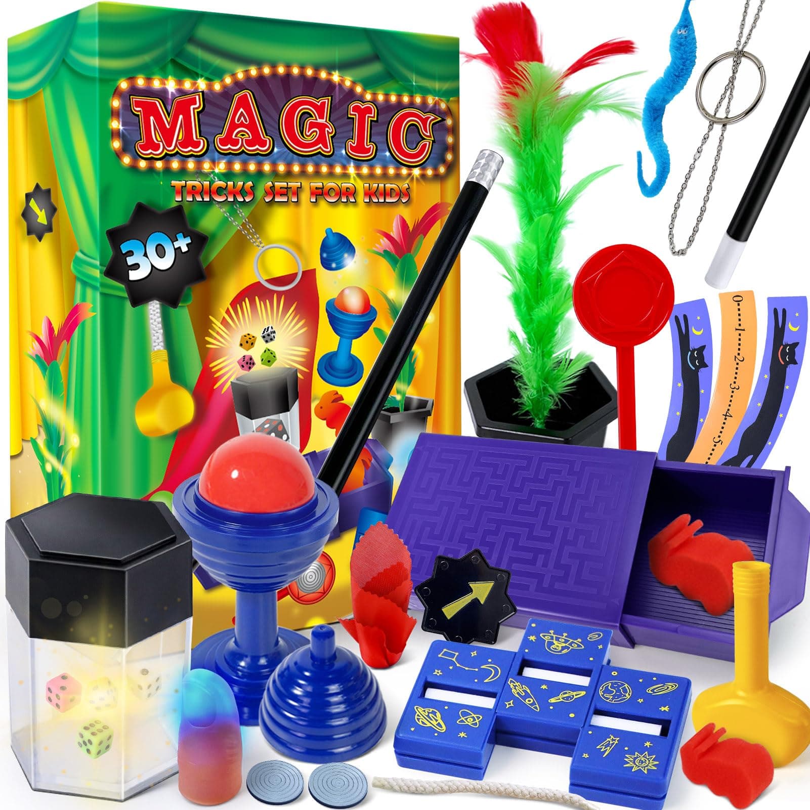 – Heyzeibo Magic Tricks - Magic Kit Set with Magic Instruction for Kids, Christmas Birthday Gift Toys for Kids Ages 6 7 8 9 10 11 12 Year Old