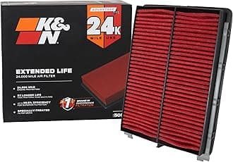 K&N Engine Air Filter: Extended Life 24,000 Mile Replacement Air Filter: Compatible with 2017-2018 HYUNDAI SANTA FE SPORT L4-2.4L F/I, KNX-5075