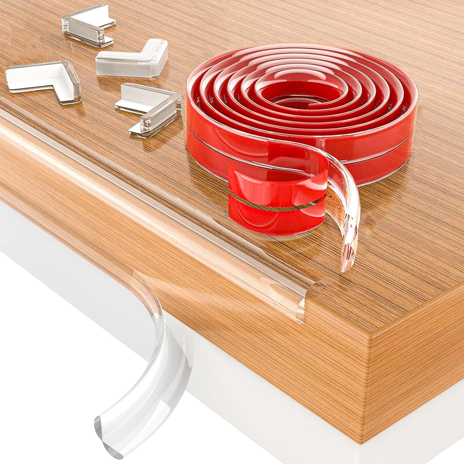 Edge Protector, 3m/9.8ft Silicone Baby Proofing Corner Protectors with 4 Safety Baby Corners Protectors for Kids, Strong Adhesive Edge & Corner Guard for Table Furniture Corners Protection