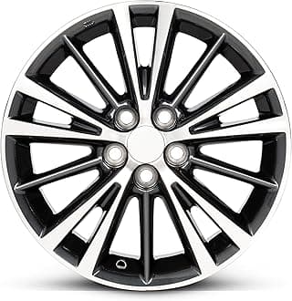 For 2014-2019 Toyota Corolla 16 Inch Black Machine Face Aluminum Rim - OE Direct Replacement - Road Ready Car Wheel