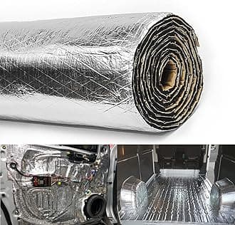 200mil 36.16 Sqft Car Sound Deadener Deadening Mat Noise and Heat Shield Insulation Closed Cell PE Foam Vibration Dampening Material for Car Hood Trim Roof Door and Trunk