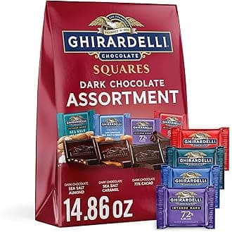 Ghirardelli Dark Assorted Squares XL Bag, 14.86 Ounce