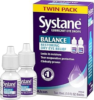 Systane Balance Lubricant Eye Drops, Restorative Formula, Twin pack, 0.33 Fl Oz (Pack of 2)