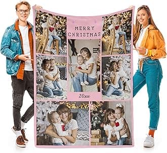 Custom Blankets with Photos, Personalized Photos Blanket Using My Own Photo, Customized Blankets with Picture, Personalized Gifts for Women Men Baby Child
