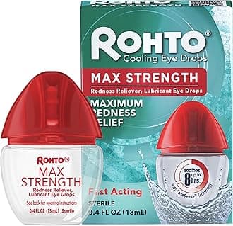 Rohto Cool Max Cooling Eye Drops Maximum Redness Relief, 0.4oz