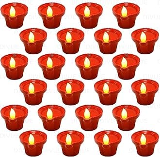 NAXUE Water Sensor Diya Lights Electric Flameless & Smokeless LED Diyas | Eco-Friendly Led Diyas Candle E-Diya Warm Ambient Lights for Home Decor, Diwali Festivals Decoration, Christmas New Year (24)