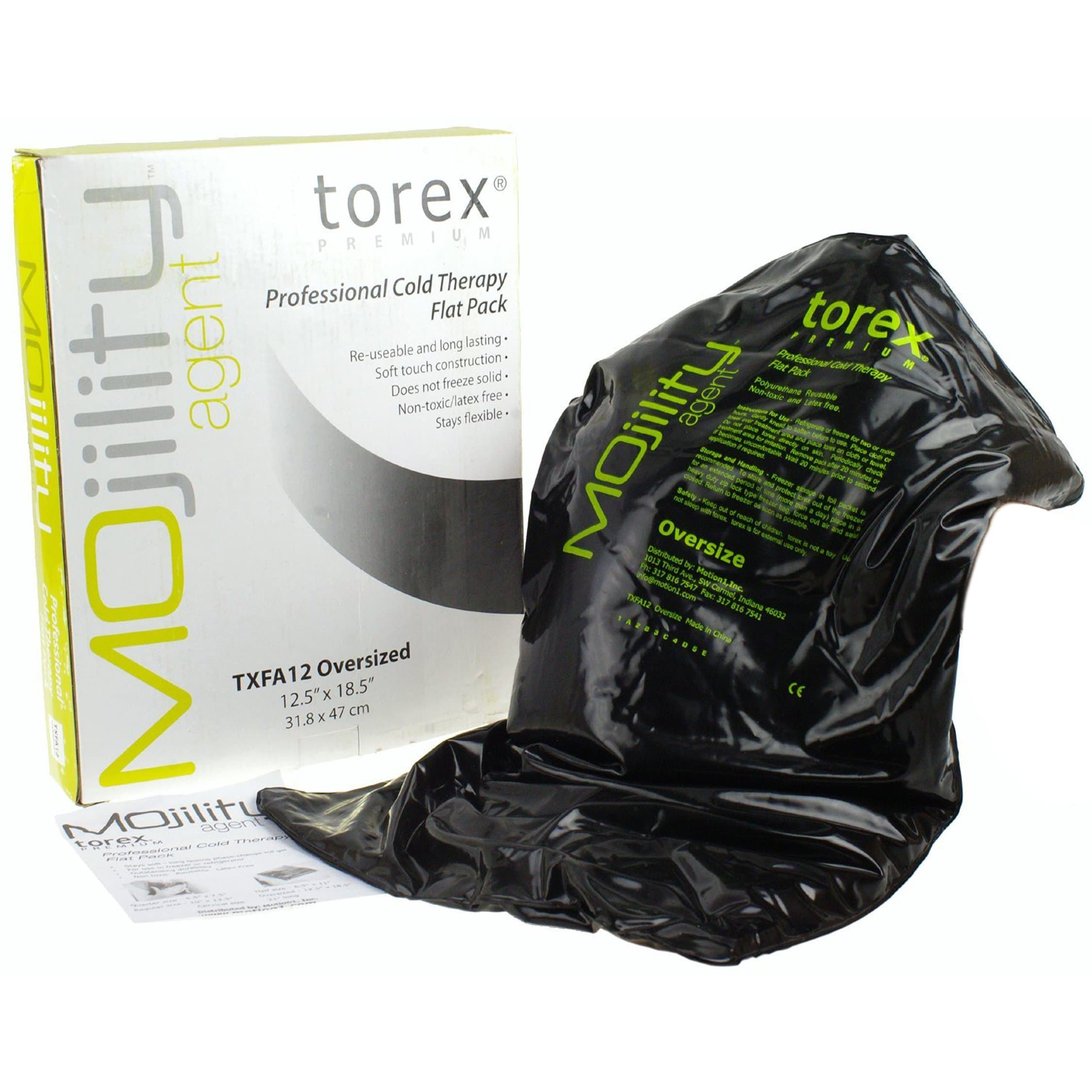 Torex Cold Pack Black Oversize 12.5 x 18.5 inches, Durable and Reusable