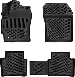 - Toyota Corolla 2020-2025 (No Hatcback or Cross Models) Floor Mats 3D Custom Fit Rubber Car Mats Laser Measured Floor Liners All Weather Heavy Duty Waterproof Odorless Non-Slip (Front & Rear)