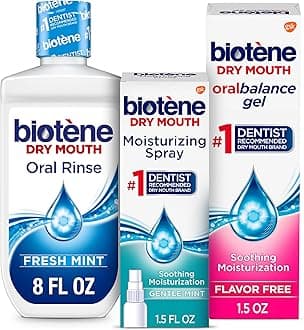 biotène Dry Mouth Management Oral Rinse Dry Mouth Spray and Moisturizing Gel Kit, 1 Count