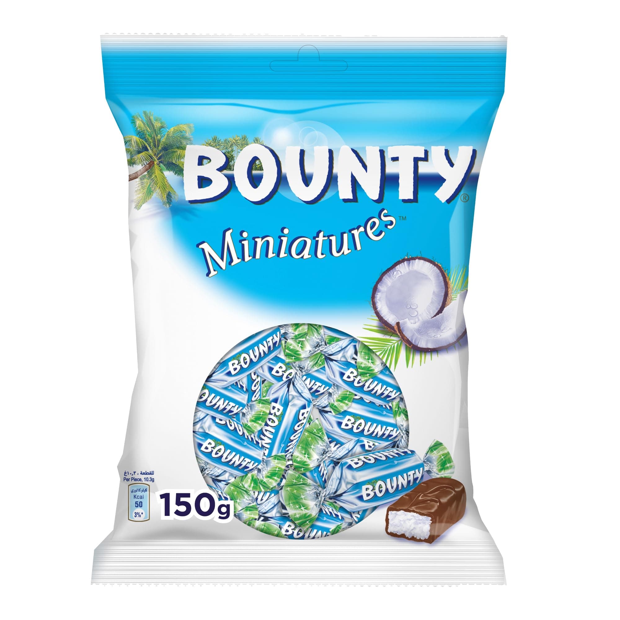 Bounty Miniature Milk Chocolate, 150 gram