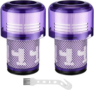 V12 Filter Replacements for Dyson V12 Detect Slim, Detect Slim Animal, Slim+ Cordless Vacuum and V12 Slim Absolute Vacuums, SV34, SV35 V12 Vacuum Cleaner Filter Replacement, Part No. 971517-01, 2 Pack