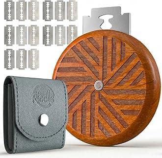 RICCLE UFO Wooden Bread Lame Slashing Tool, Dough Scoring Knife with 15 Razor Blades and Storage Cover (Rose Wood)