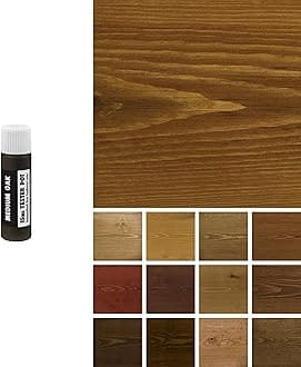 Littlefair's Wood Stain Water-Based - (Medium Oak) – Non-Toxic, Eco-Friendly & Quick Drying - Easy-to-Apply, Concentrated Formula for All Wood Types – 15ml Tester Pot