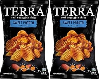 Vegetable Chips, Crinkle Cut Sweet Potato with Sea Salt, 5 oz (Pack of 2)