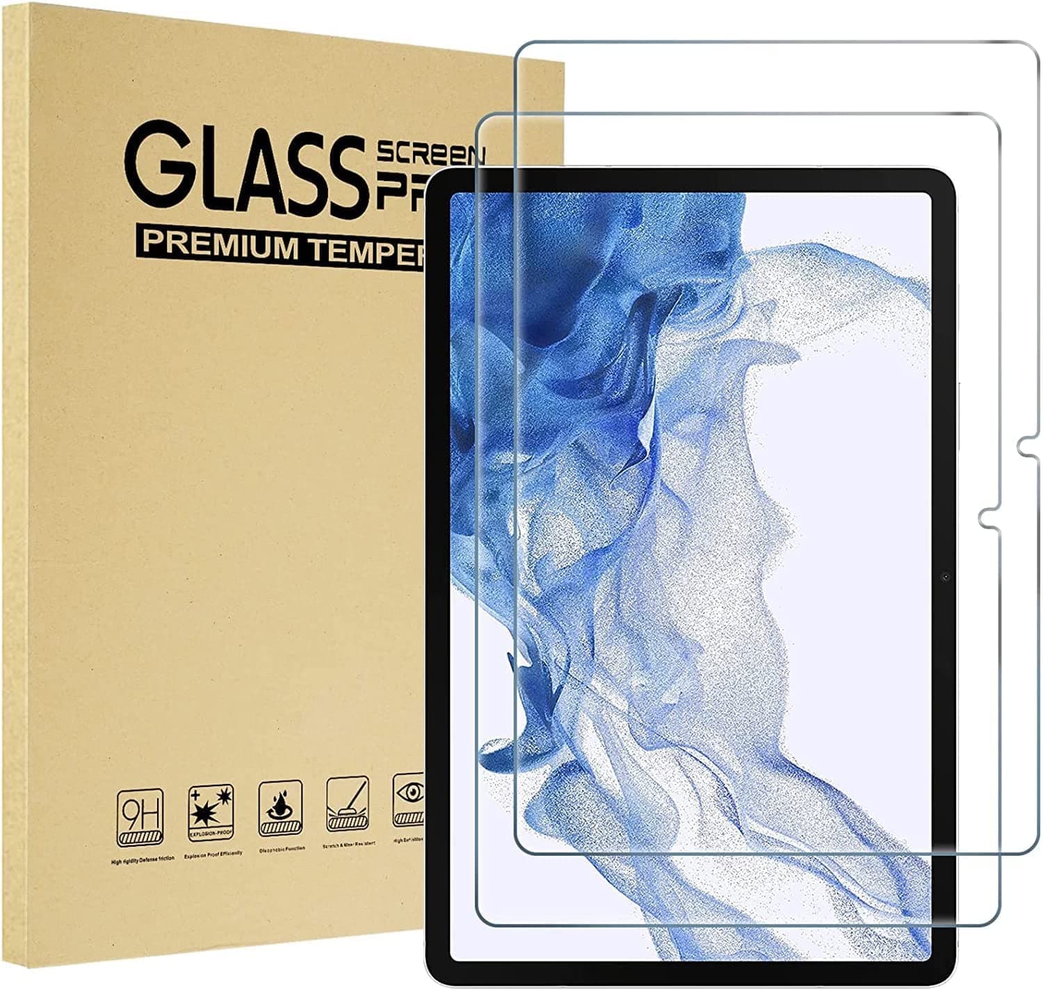 2 Pack Screen Protector For Samsung Galaxy Tab A 8.0 2019 Compatible with SM-T290 /T295 [Scratch Resistant] Screen Protector 2019 Tempered Glass Film for the Galaxy Tab A 8.0"