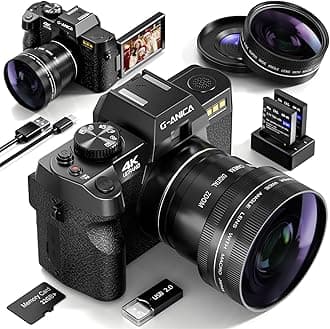 4K Digital Cameras for Photography, 48MP Vlogging Camera for YouTube with WiFi