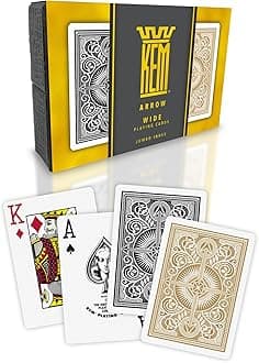 Arrow Black and Gold Plastic Playing Cards - Jumbo Index, Poker Size, Premium Casino Grade - 2 Decks